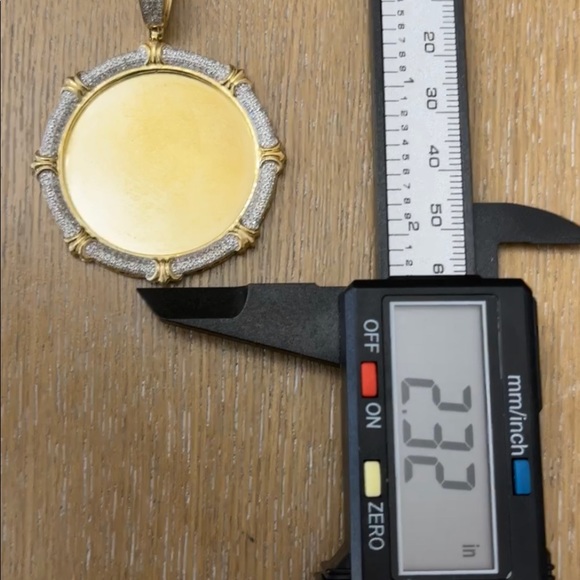 REAL Diamond memory pendant for men, Memorial Keepsake Picture charm, NOT CZ,HOT - Picture 8 of 10